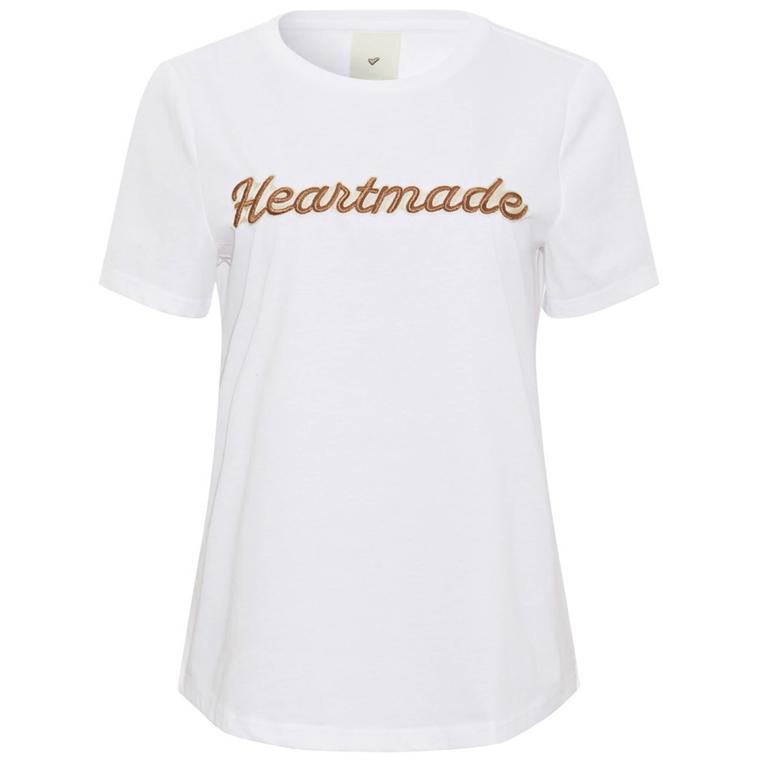 Heartmade Efia T-shirt, Hvid/Guld